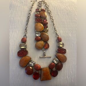 Fabulous 925 Silver Necklace & Bracelet Set